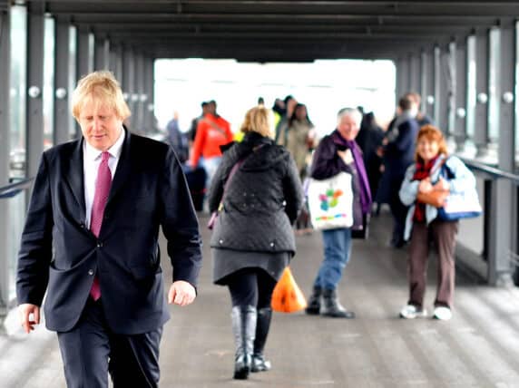 Boris Johnson in Croydon, UK