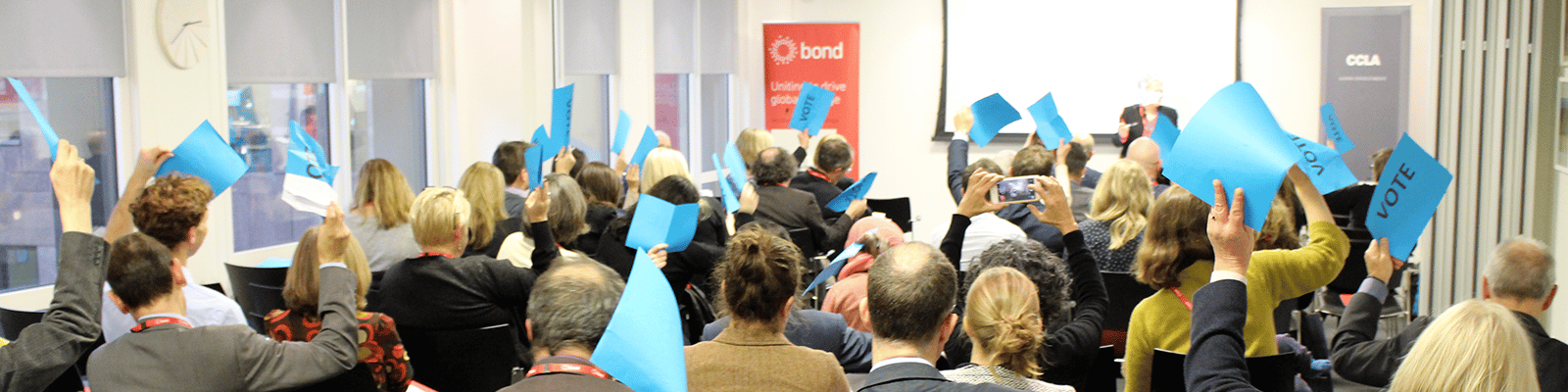 Voters at the Bond AGM 2018