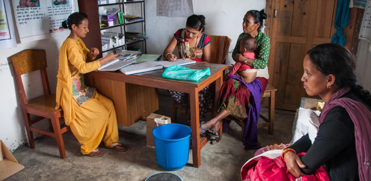 Four woman in an office