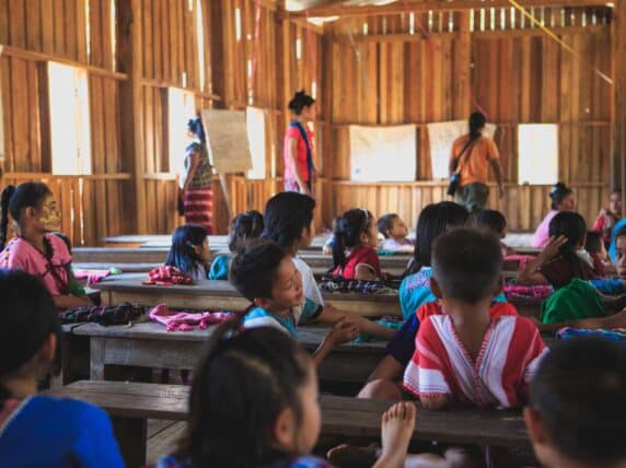 Children in a classroom in Myanmar