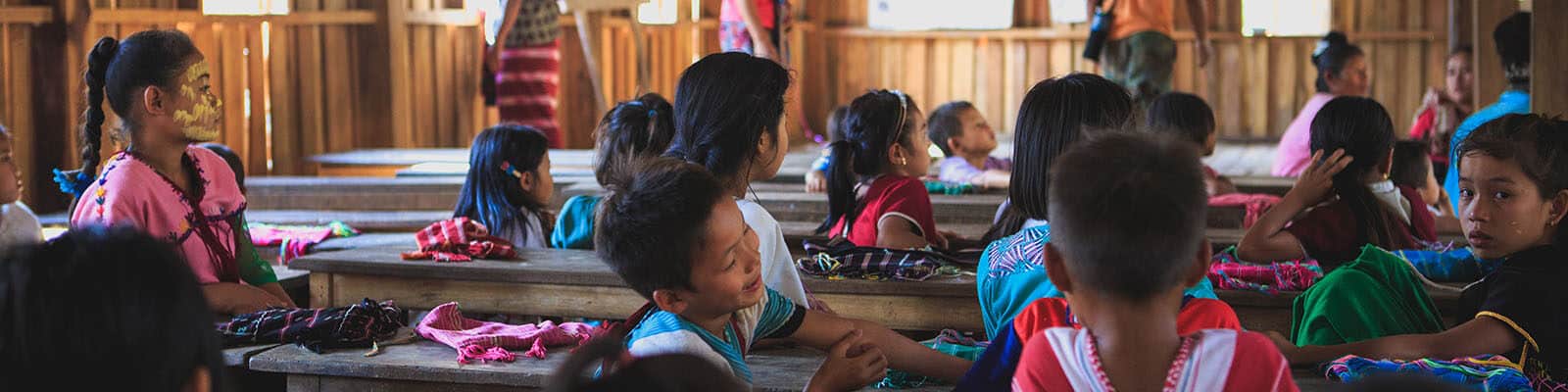 Children in school in Myanmar