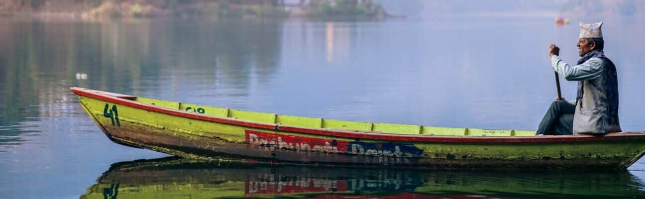 Man in a boat, Nepal