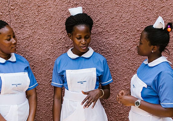 Nurses taking a break in Uganda