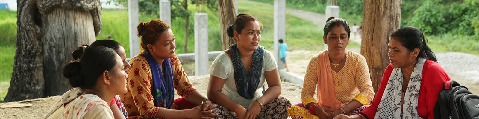 Indian women in a meeting