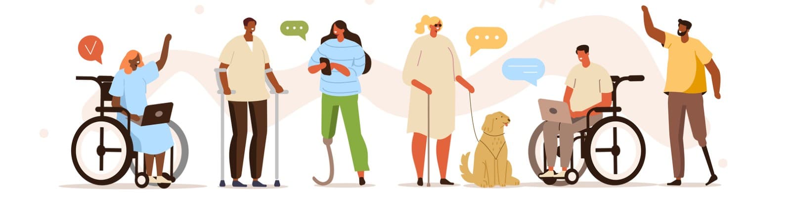 Illustration of people with disabilities
