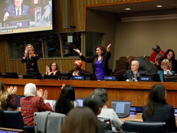 CSW68 - Member States Reach Agreed Conclusions Scenes from the adoption of the agreed conclusions during the closing of the 68th Session of the Commission on the Status of Women held in Conference Room Four at United Nations Headquarters on 22 March 2024. Photo: UN Women/Ryan Brown