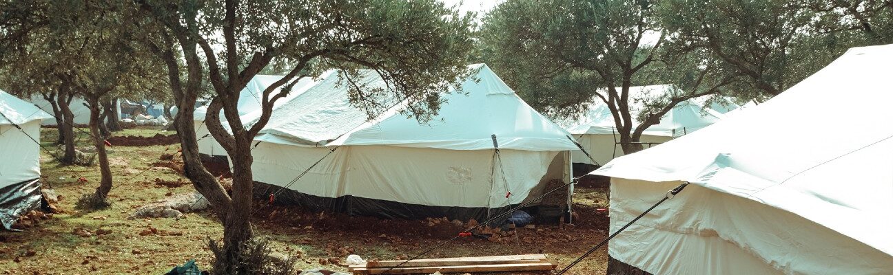 Syrian refugee tent