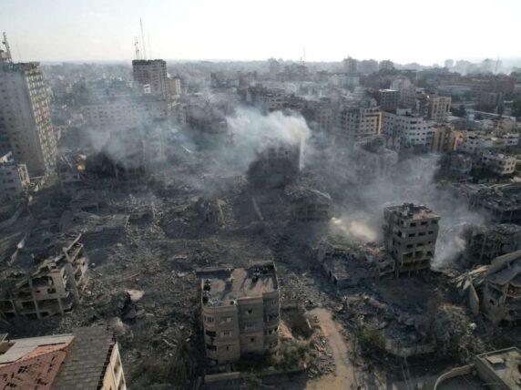 Damage in Gaza Strip during the October 2023. Credit: Wasfi Akab - https://creativecommons.org/licenses/by-nc-nd/2.0/