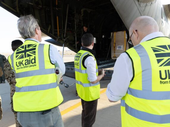 The UK and Jordan air-drop aid to a hospital in northern Gaza. Credit: FCDO